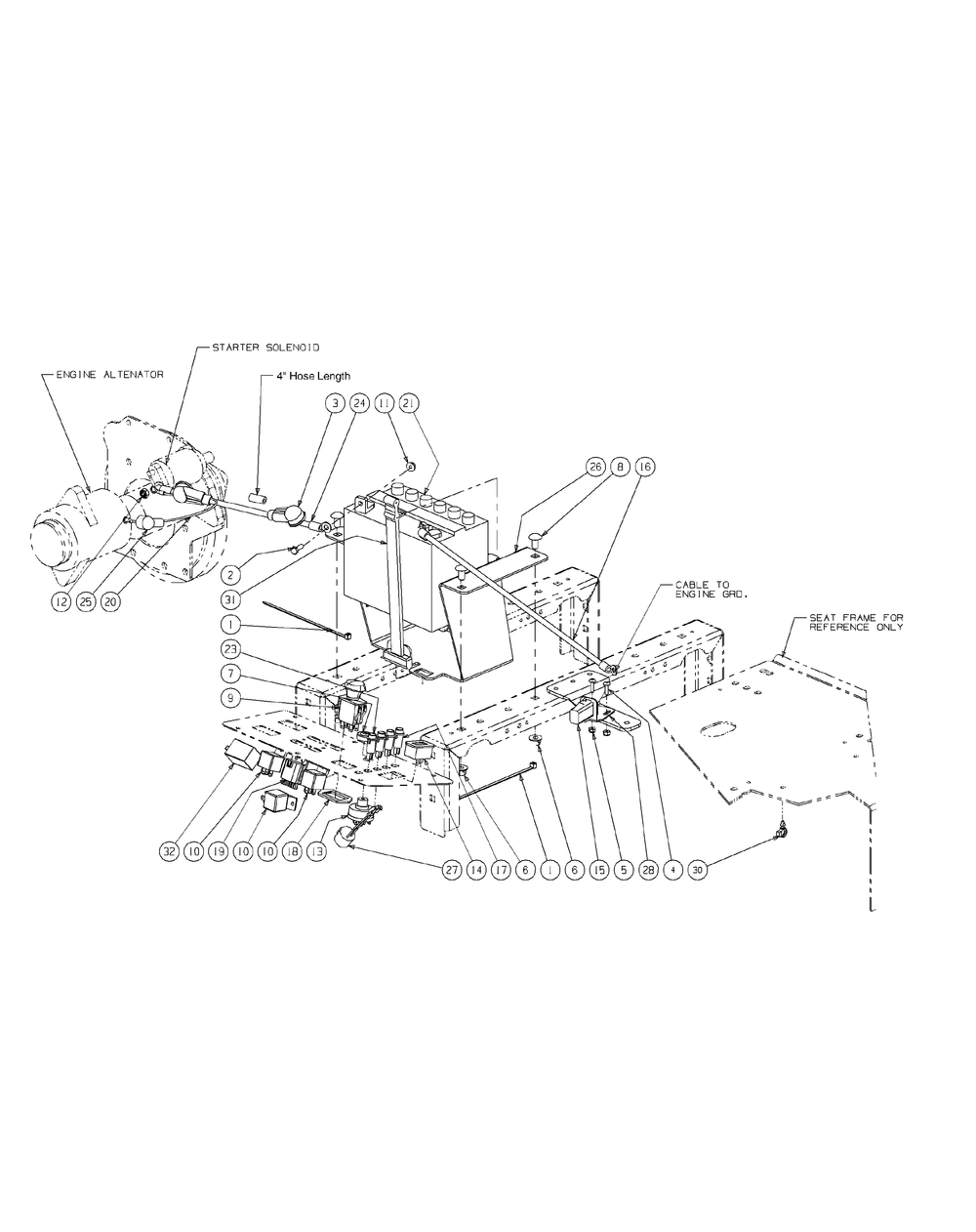 Electrical Assembly Diagram and Parts List for M60-CT 53AL8CTX750-28-HP-3Cylinder-OHV Cub Cadet Lawn Tractor
